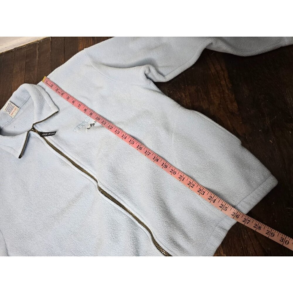 Vintage 90's Vermont Light Blue Fleece Jacket - Picture 14 of 16